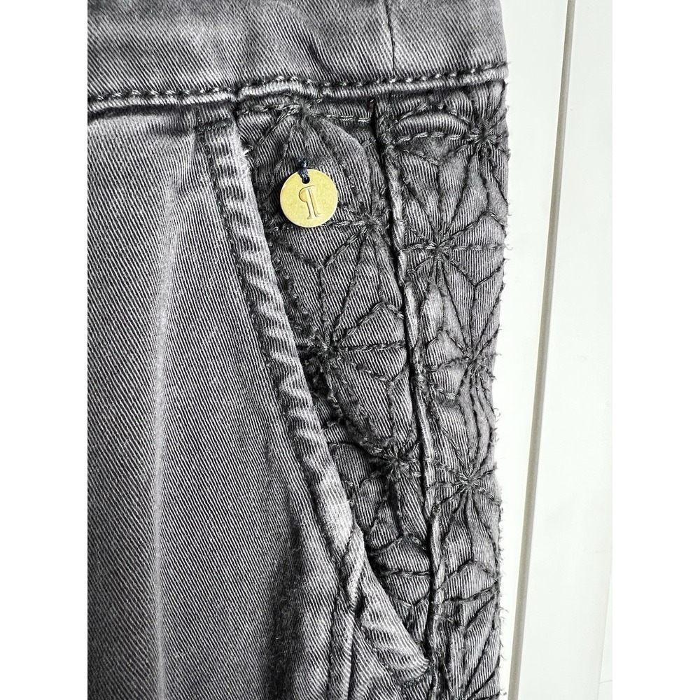 Anthropologie Pilcro Hyphen Fit Embroidered Chino Pants Women's Size 26 Gray - Picture 7 of 15